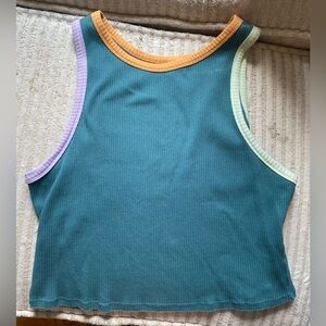 Wild Fable Teal Ribbed Tank